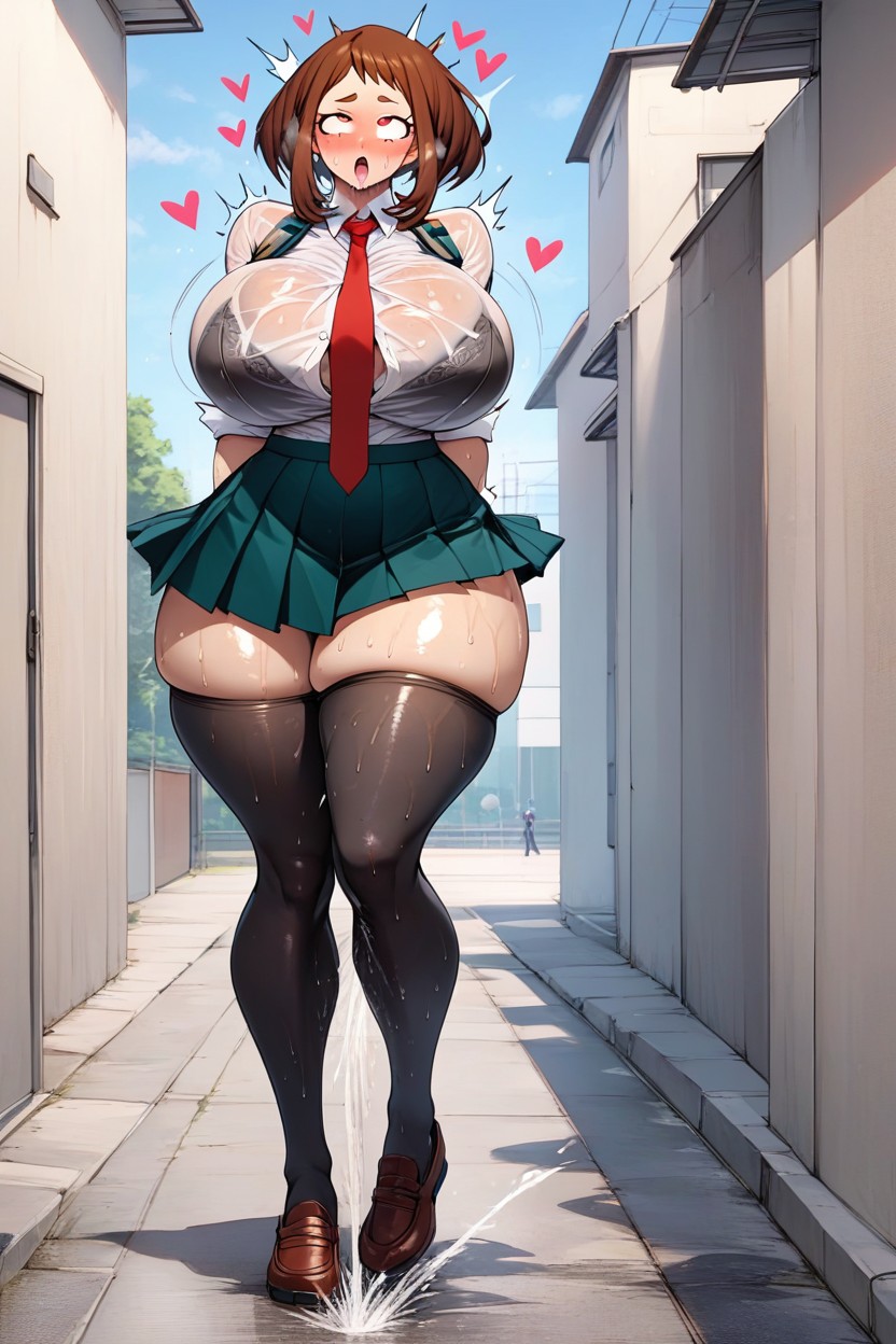 Massive Breasts, Clear Liquid, Boku No Hero Academia Porno IA