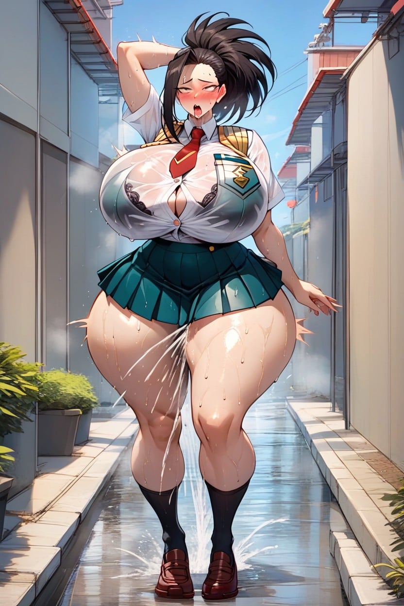 Sweat On Breast, Clothed, Detail Face AI Porn