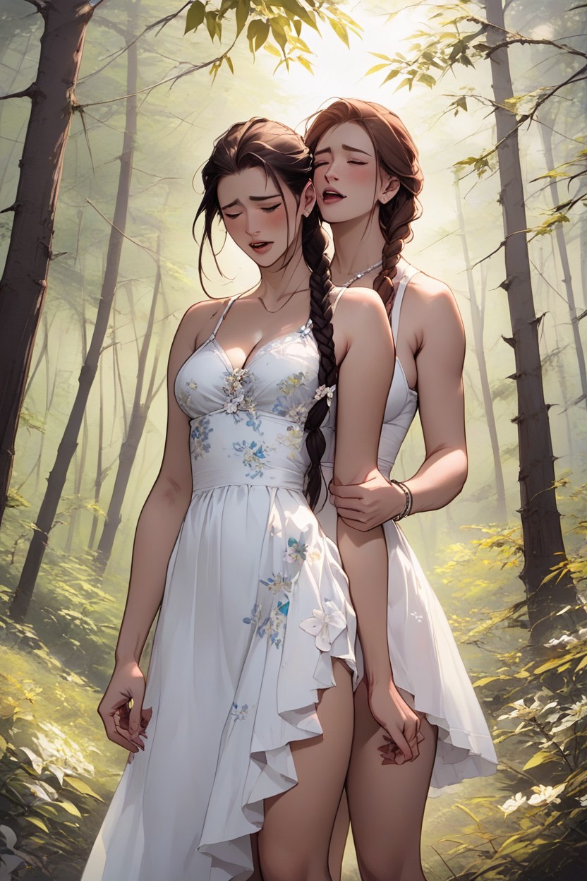 Tender, Small Breast, 2 People AI Porn