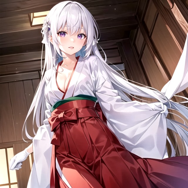 Japanese, Orgasm, White Hair AI Porn