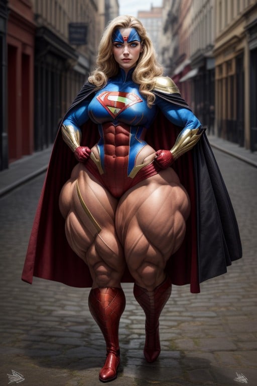 Muscular, Superhéroe, BbwPorno AI