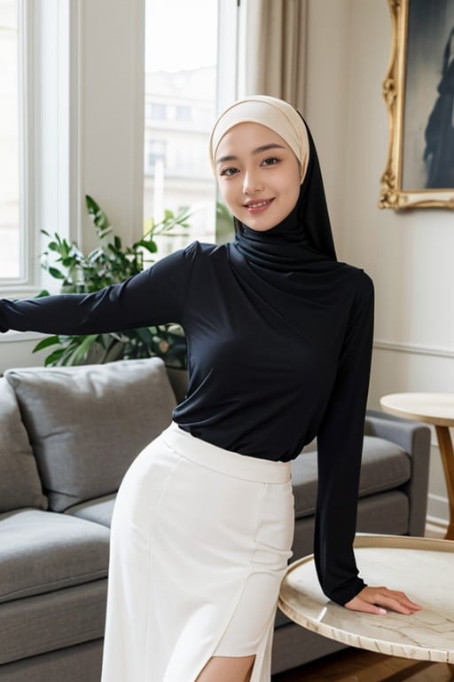 Long Sleeves, Hijab, Long SkirtAI黄片