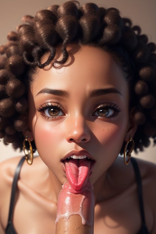 Tongue Licking Glans, Extreme Close Up, Showing Only Tongue And Cock Head Close Up Furry AI Porn