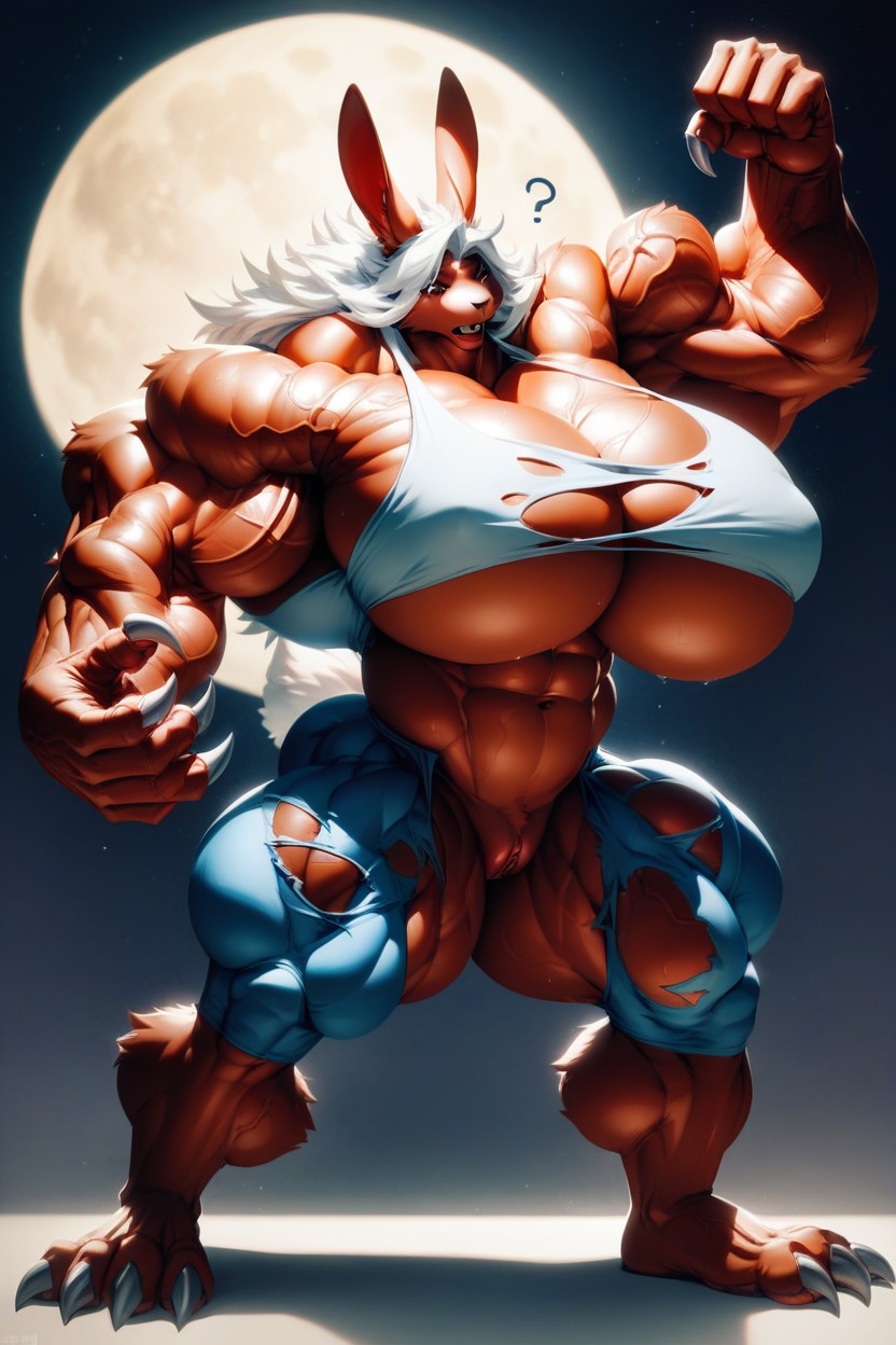 Sweaty, Low Body Fat, Extremely Large Ass Furry AI Porn