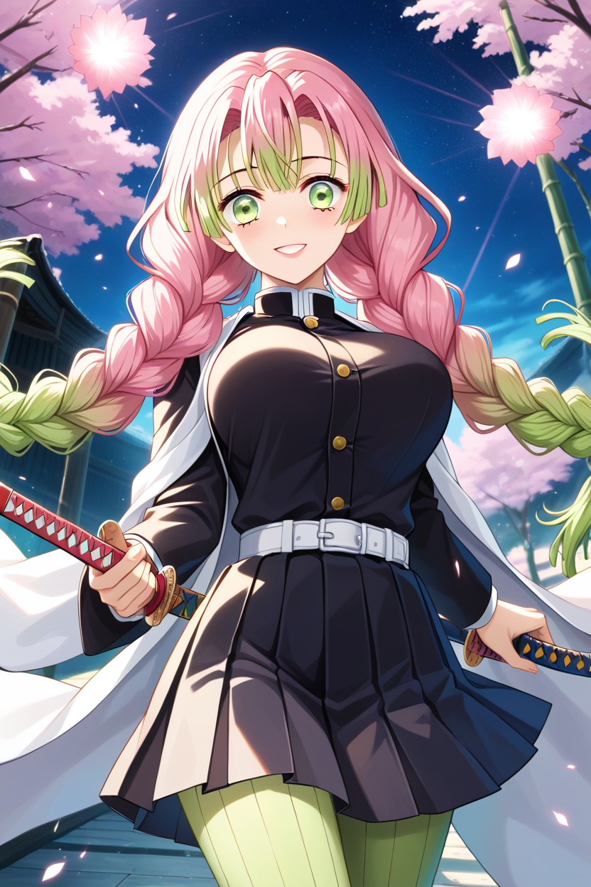 Thick Trees, Zettai Ryouiki, Hold A Katana Hentai AI Porn