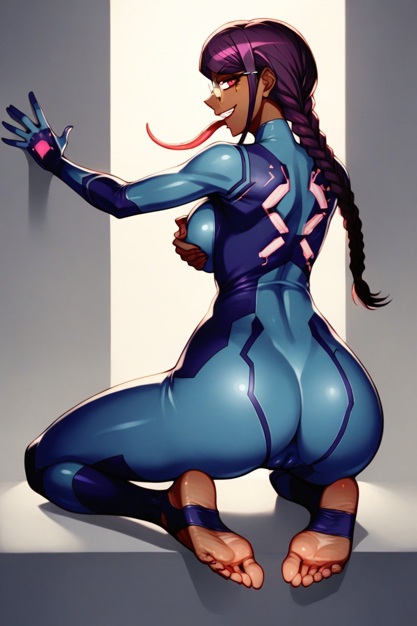 Zero Suit, Ass, Red Eyes헨타이 AI 포르노