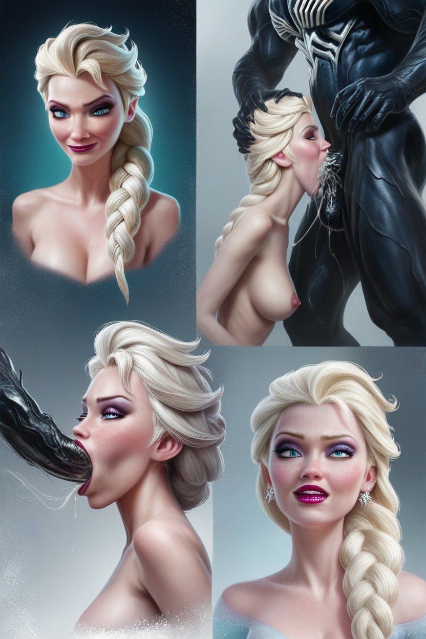 Oral, Throat Fuck, Elsa From Frozen Pornografia de IA