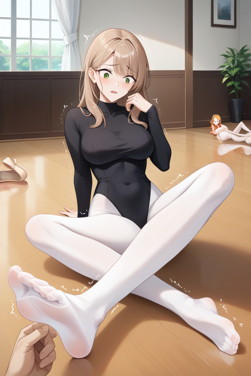 Hotel Room, Mouth, Green Eyes Hentai AI Porn