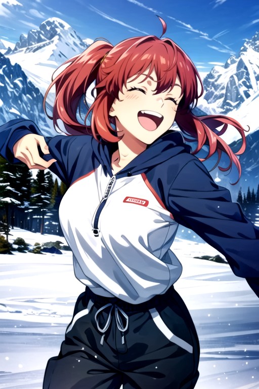 Joyous Expression, Muscular Arms, Veste À CapuchePorno IA Hentai