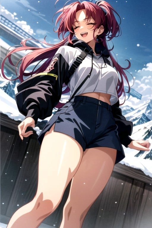 Closed Eyes, Size, Black CargopantsPorno AI Hentai