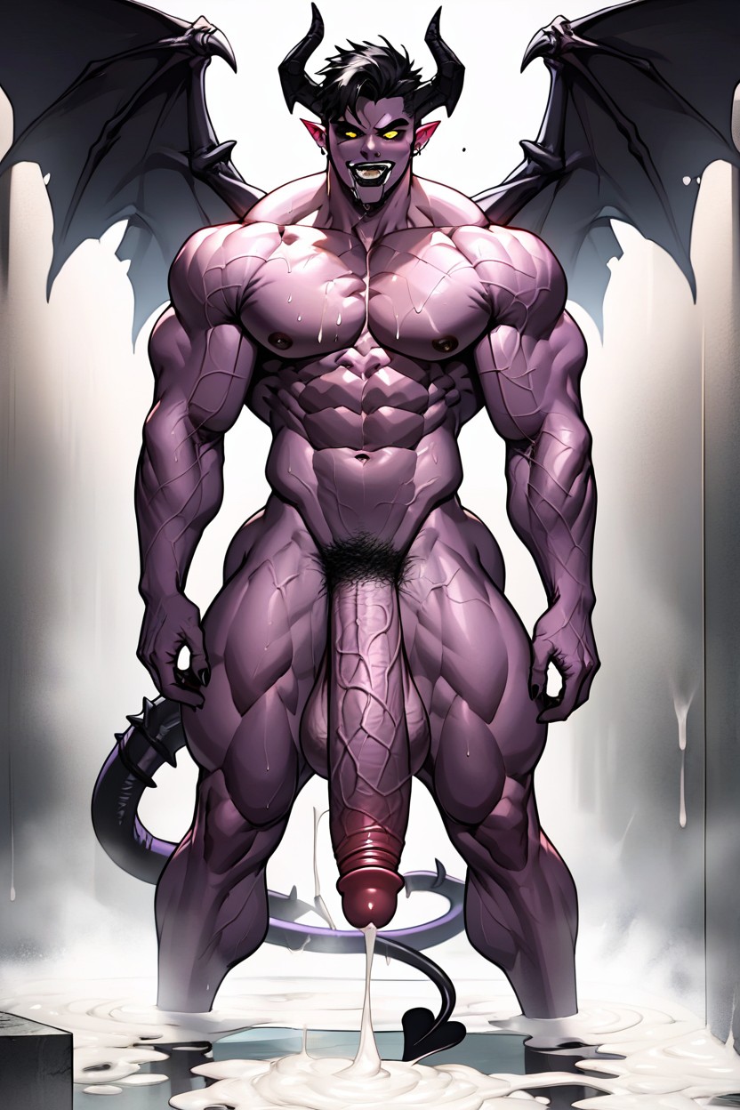 Purple Skin, Devil, Purple Skin AI Gay Porn