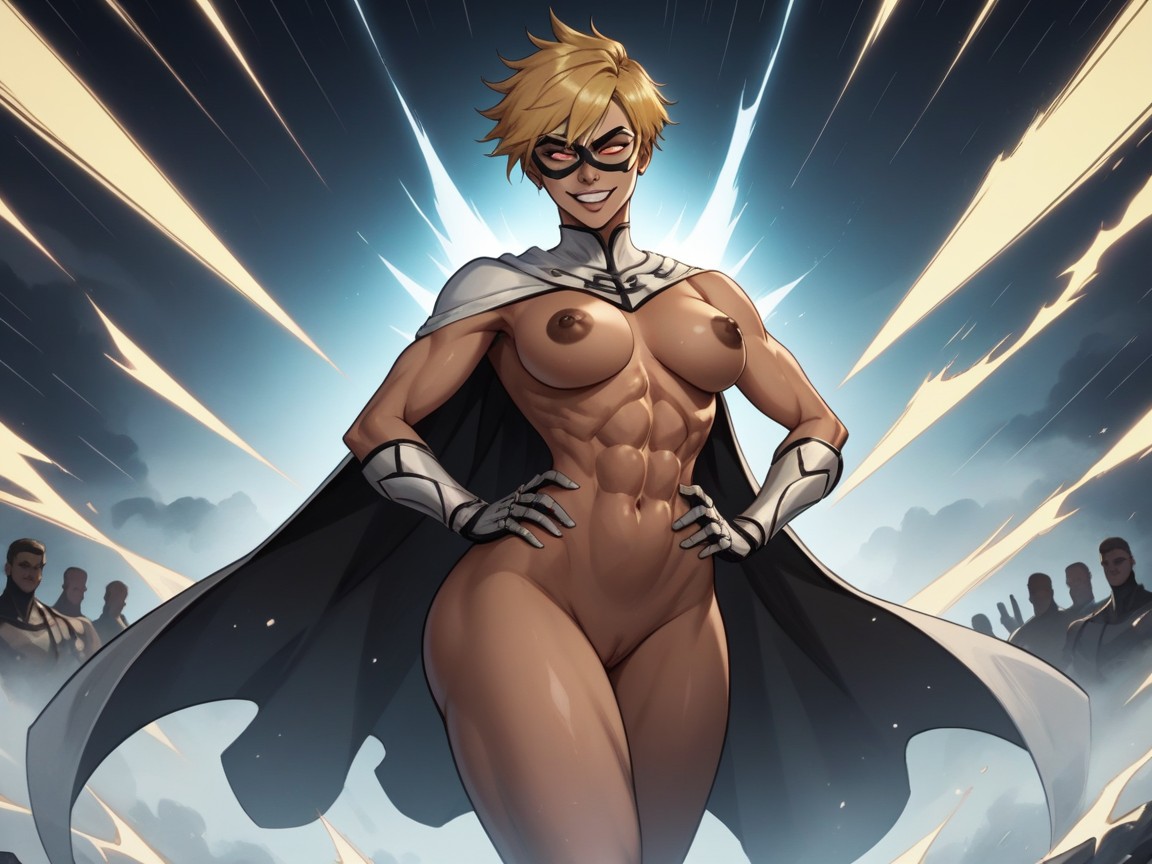 Latina Woman, Battlefield Background, Golden Skin Tint AI Porn