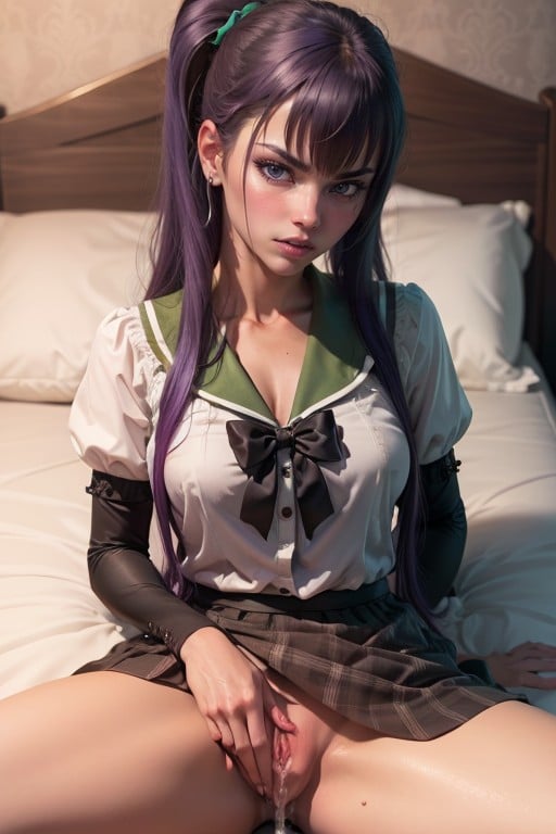 Masturbación, Creampie, Busujima Saeko (high School Of The Dead)Porno AI