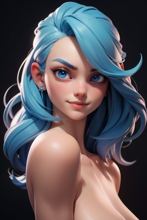 Naked, Front View, Aqua (konosuba) Asian AI Porn