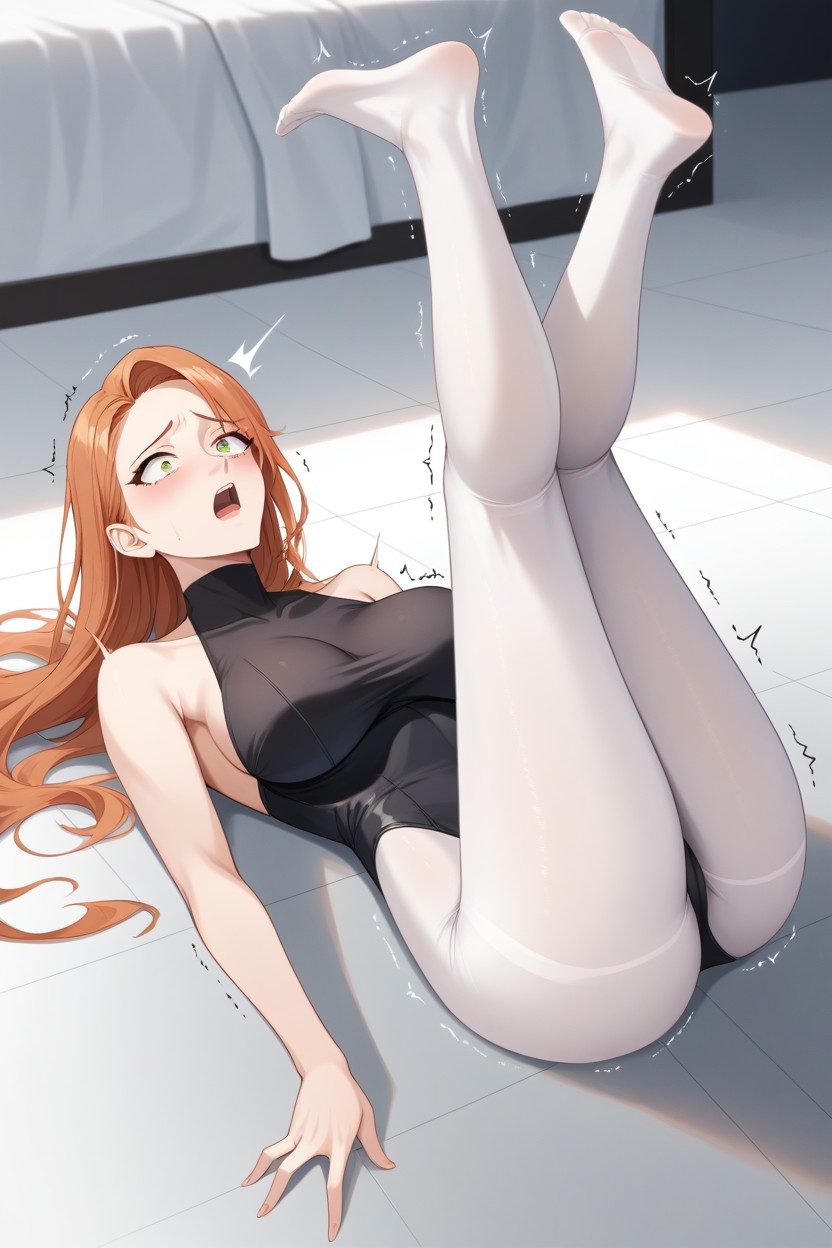 Growing Taller Taller, Hunched Over And Crouching On Floor, Shocked Worried Look Hentai AI Porn
