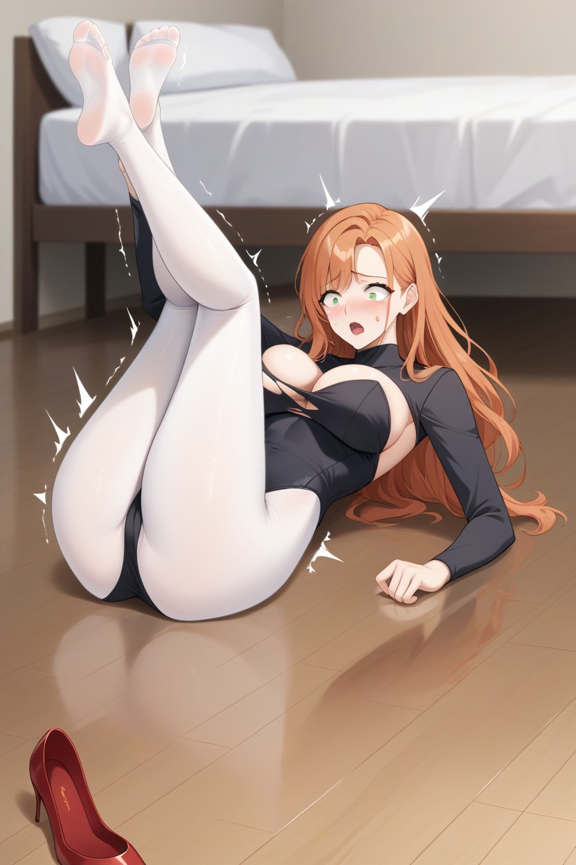 Butt Grows Bigger Bigger, Breasts Grow Larger Larger, Shocked Worried Look Hentai AI Porn
