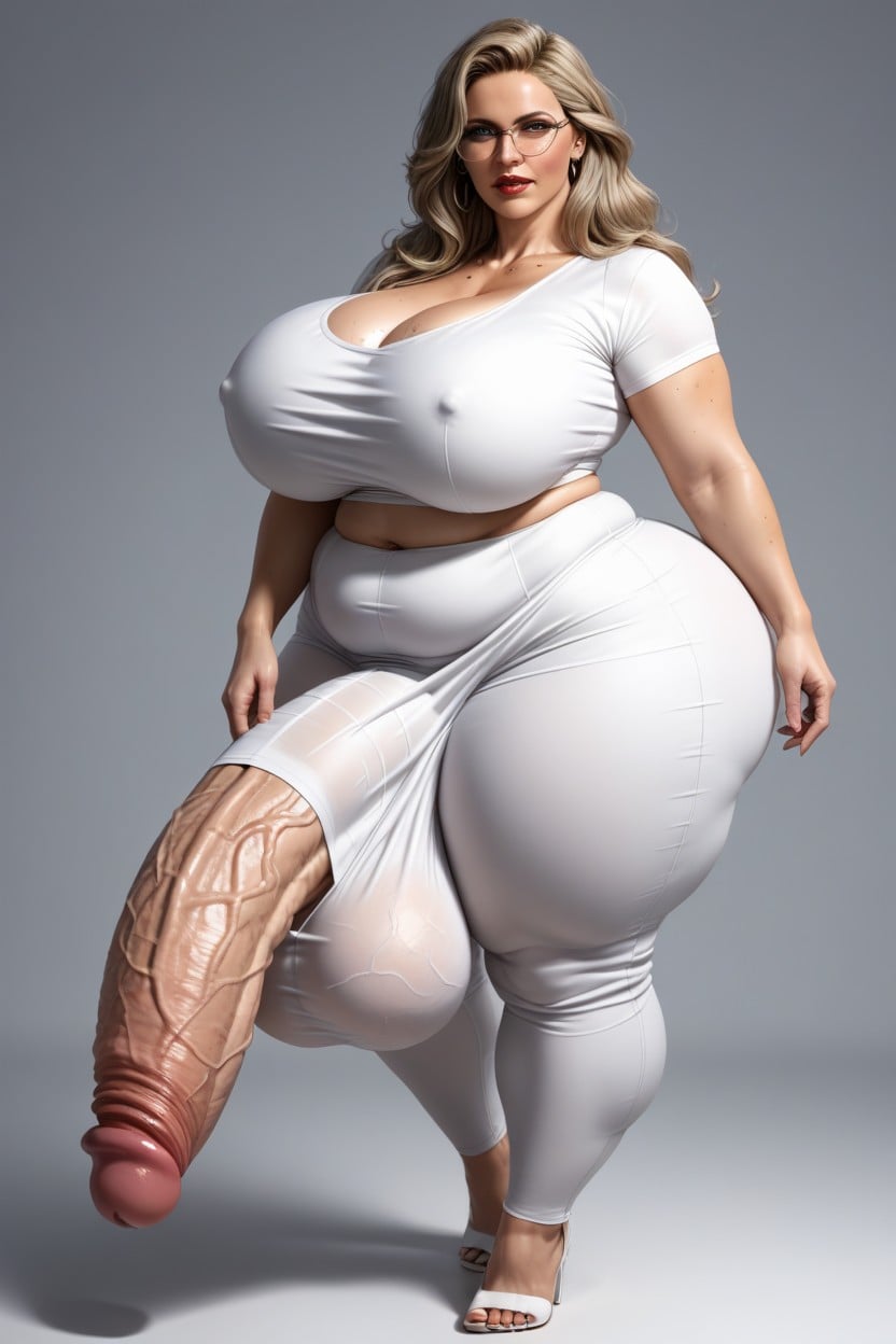 Fit Thick, Enormous Bulge In Her Pants, Bulge Shemale AI Porn