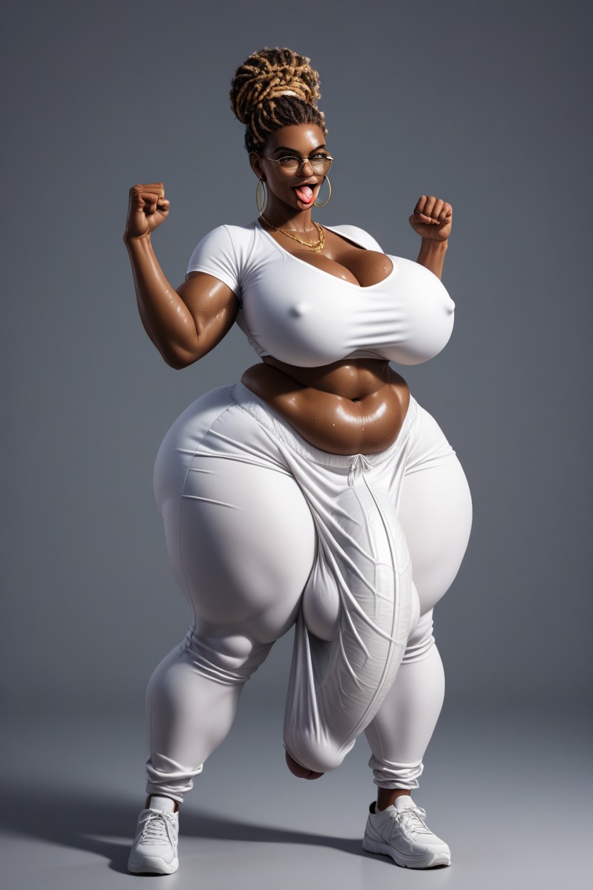 Fit Thick, Thick Thighs, Wide Hips Shemale AI Porn