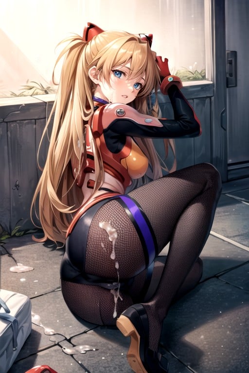 Asuka (evangelion), Deitada, Creampie Pornografia de IA