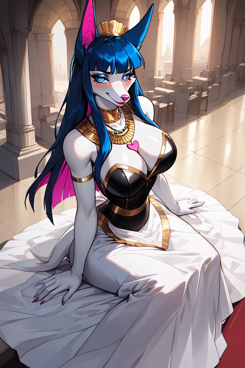 Heart Necklace, Elegant French Maid, Mommy Furry AI Porn