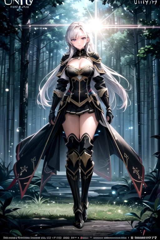 Armor, Skirt, Forest AI Porn