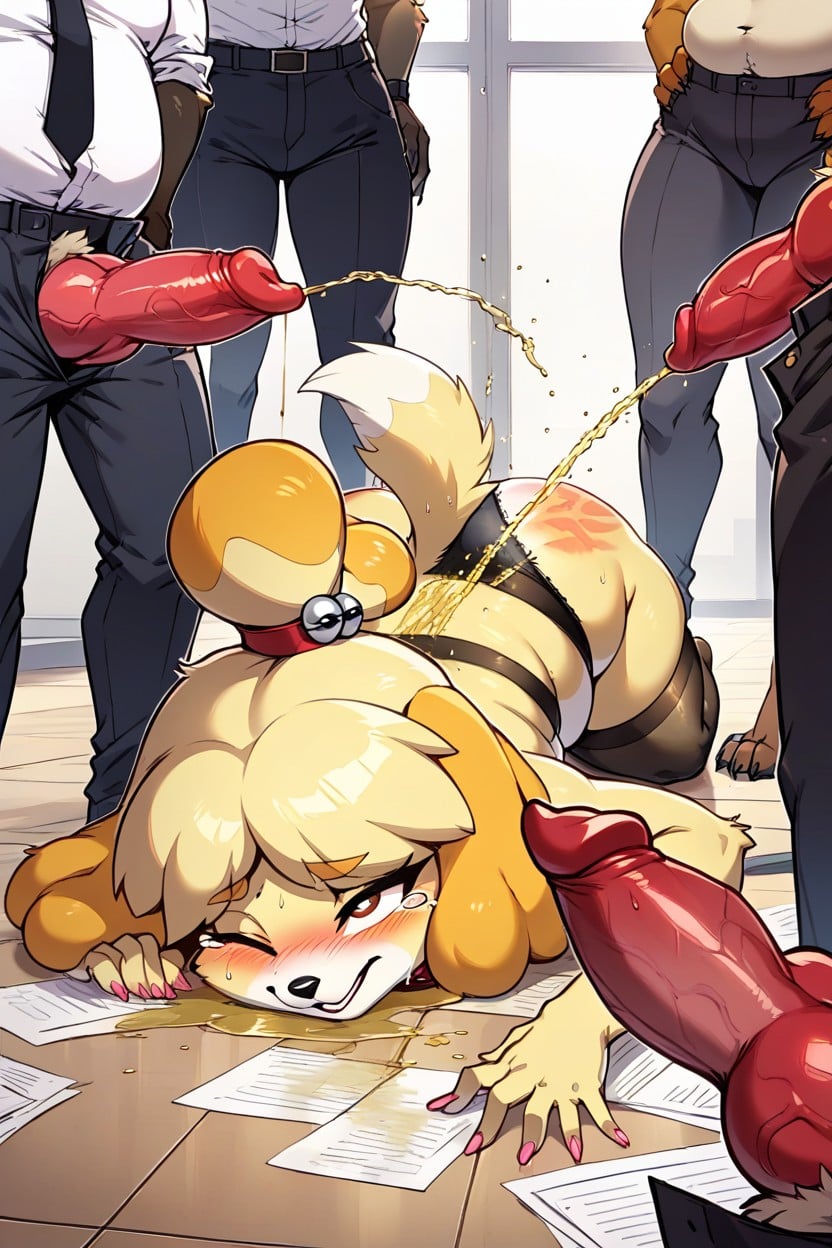 Face On Floor, Paws, Disgusted Furry AI Porn