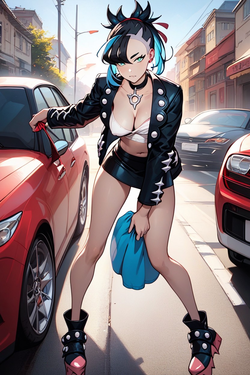 No Panties, Marnie From Pokemon, Black Skirt Hentai AI Porn