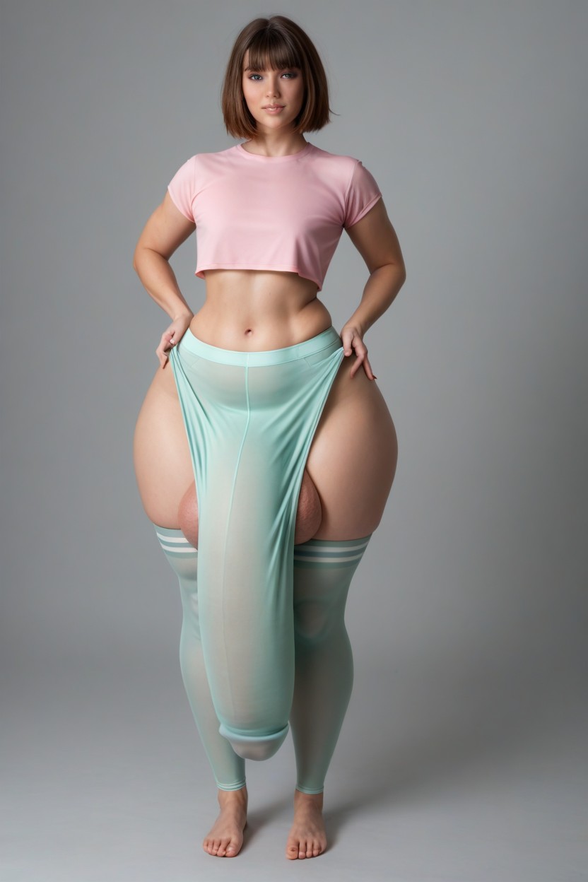 Waist, Full Body, Massive Round Huge Bulge Shemale AI Porn