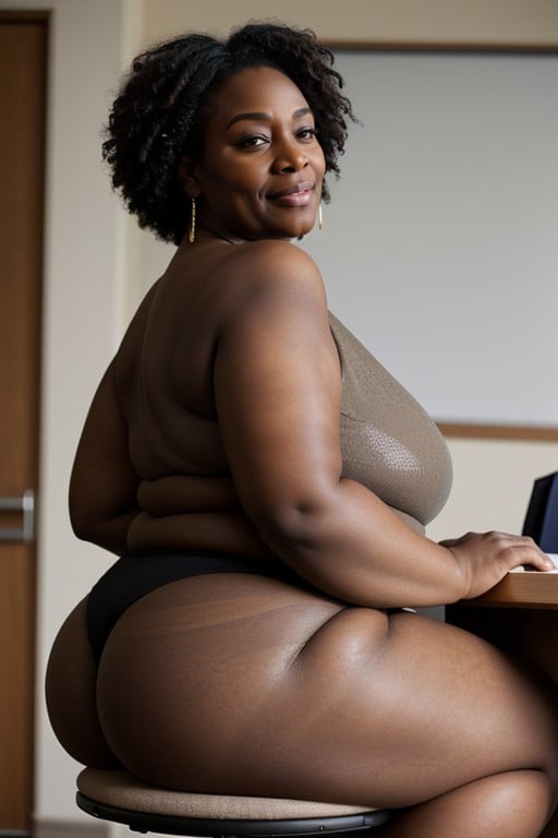 Fat, Africana, Large Ass Pornografia de IA