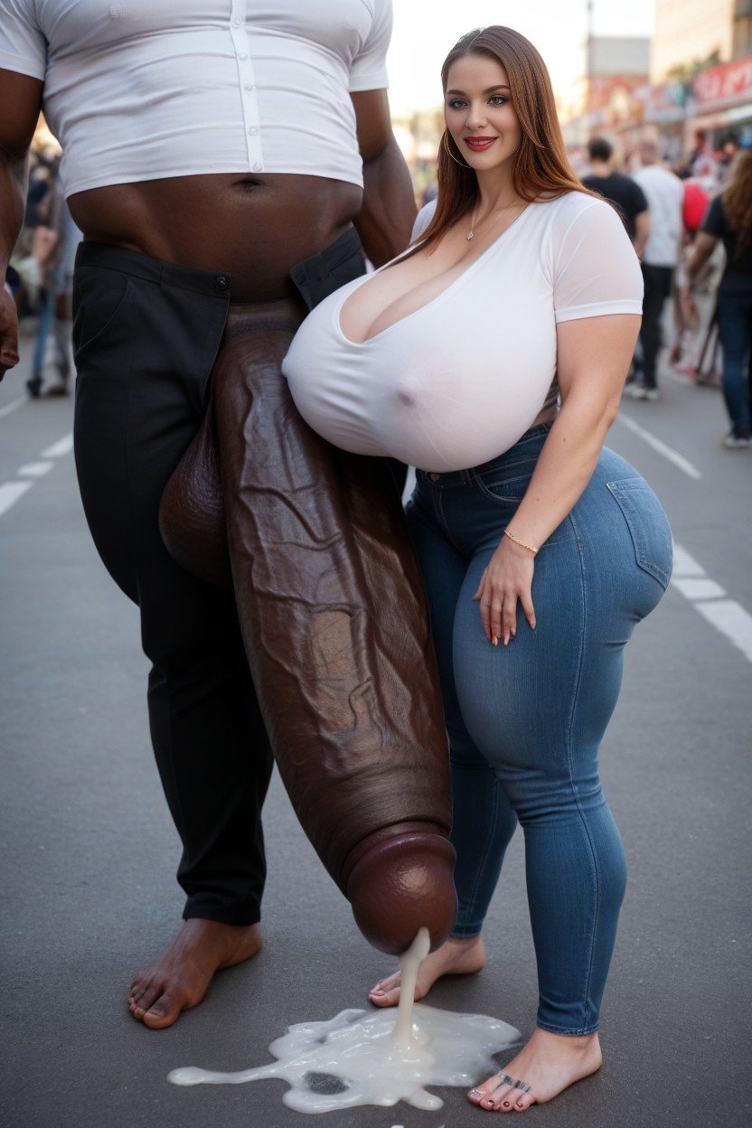 Big Ass, Absolutely Towering Woman With White Shirt And Jeans, Giant BblAI黃片