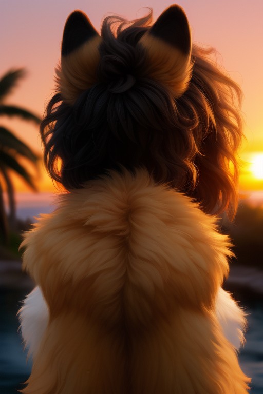 Sunset, Close Up, Fat Furry AI Porn