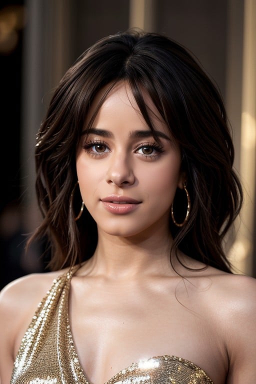 Camilacabellonaked Full Body, Robe À SequinsPorno IA transsexuelle