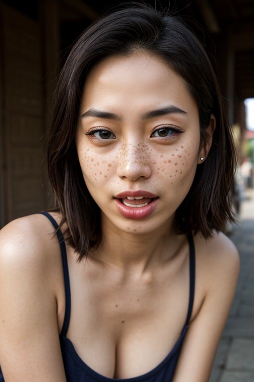 Confused Face, Asian Village, Ahegao Shemale AI Porn