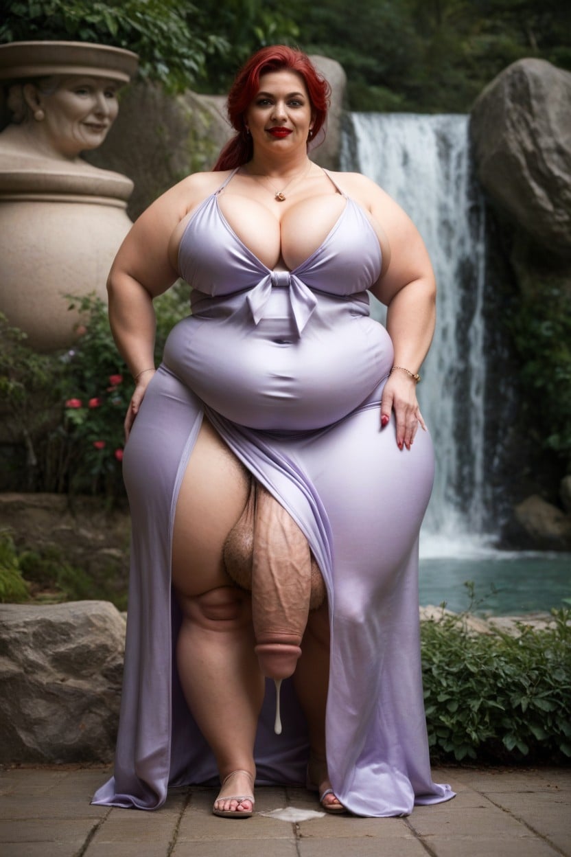 Massive Huge Swollen Hairy Balls, Fat Belly, Bulging Through Pajama Pantshuge Cock Bulge Shemale AI Porn