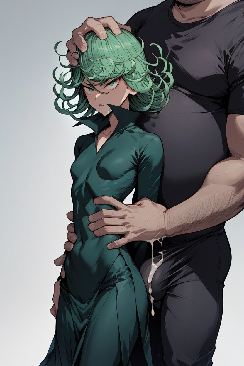 Tatsumaki From One Punch Man Accurate Bodies Extremely Detailed, Big Bulge, Cum Dripping Off BackAIポルノ