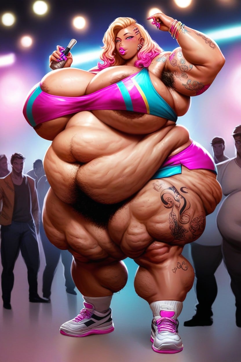 Armpint Stubble, Hyper Fat Ass, Cellulite Legs Breast Expansion Shemale AI Porn