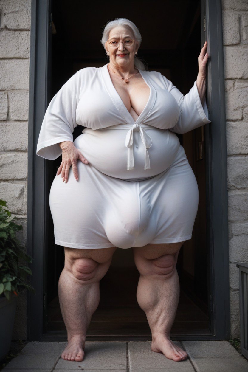 Gigantic Saggy Breast, Satan Robe, Full Body AI Gay Porn