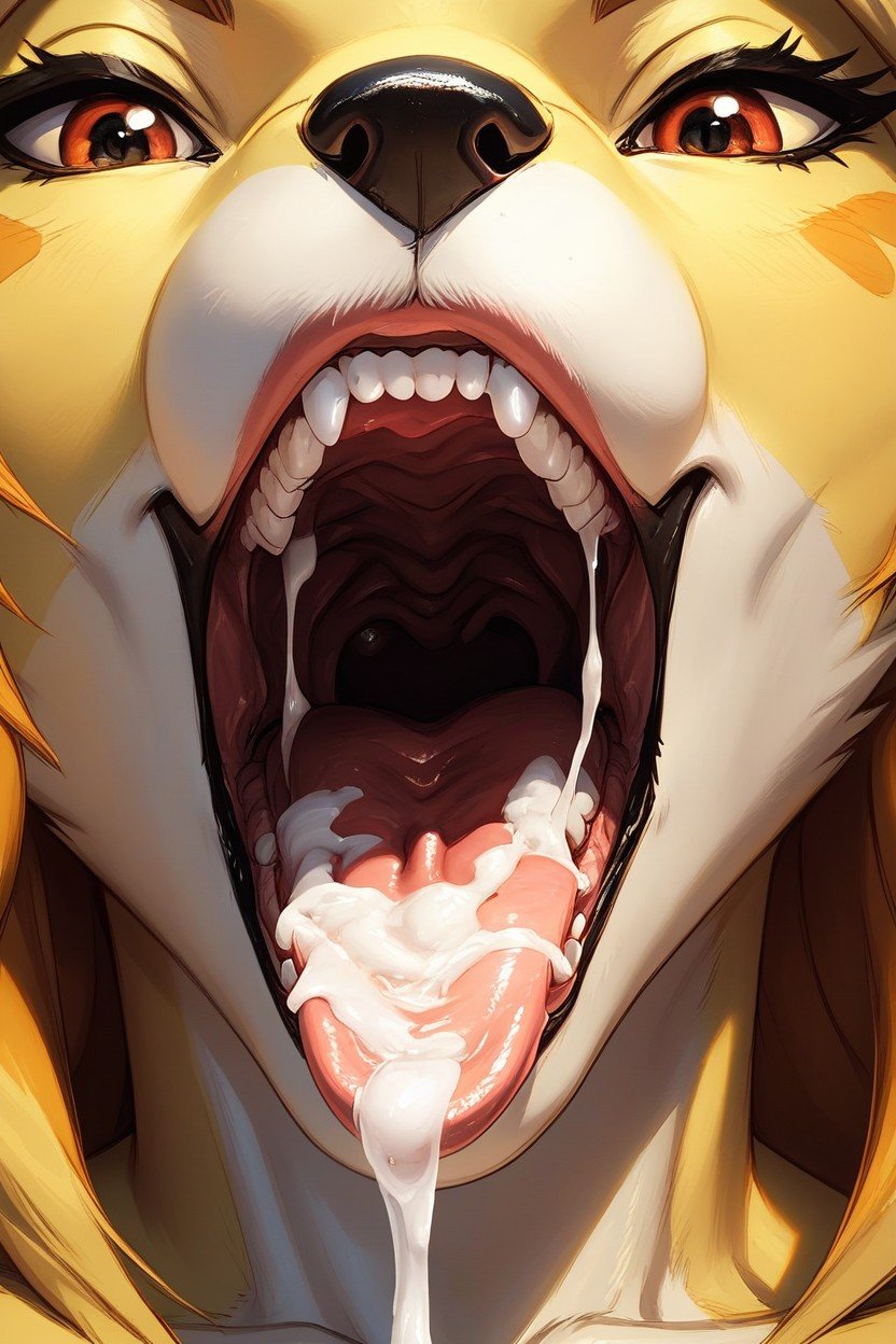 Close Up, Cum Filled Mouth, CumAI獸人黃片