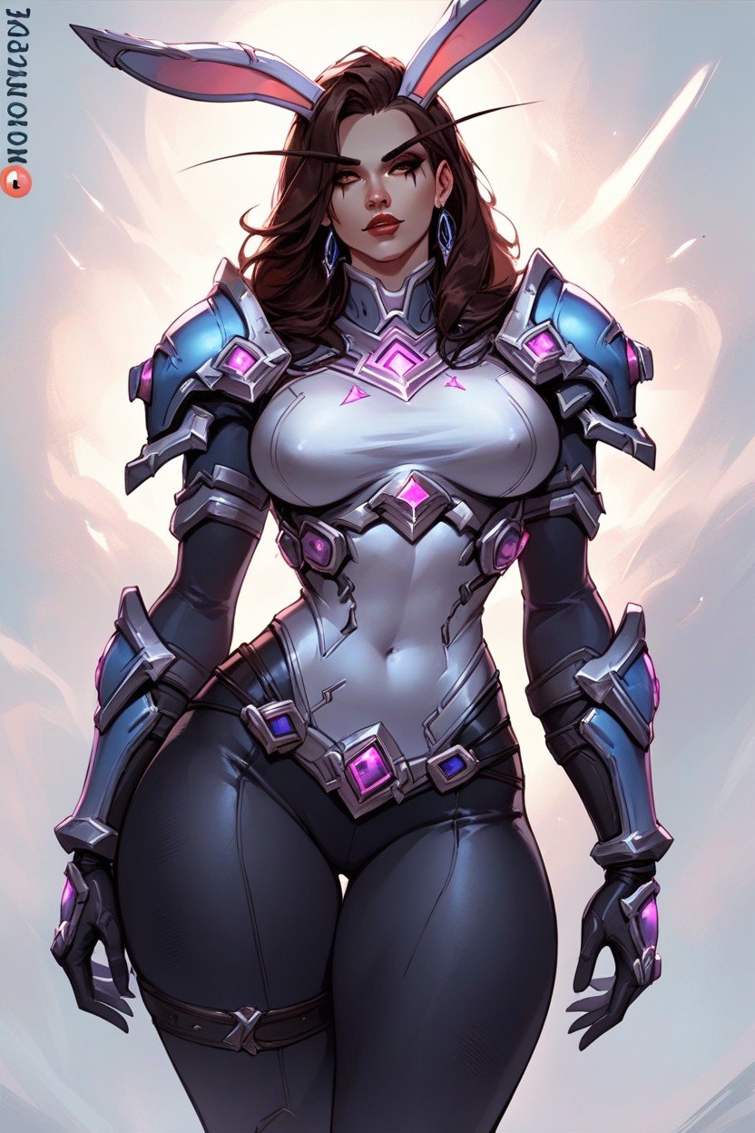 World Of Warcraft Style Armor, Bunda Grande, Black Under Clothes Pornografia de IA