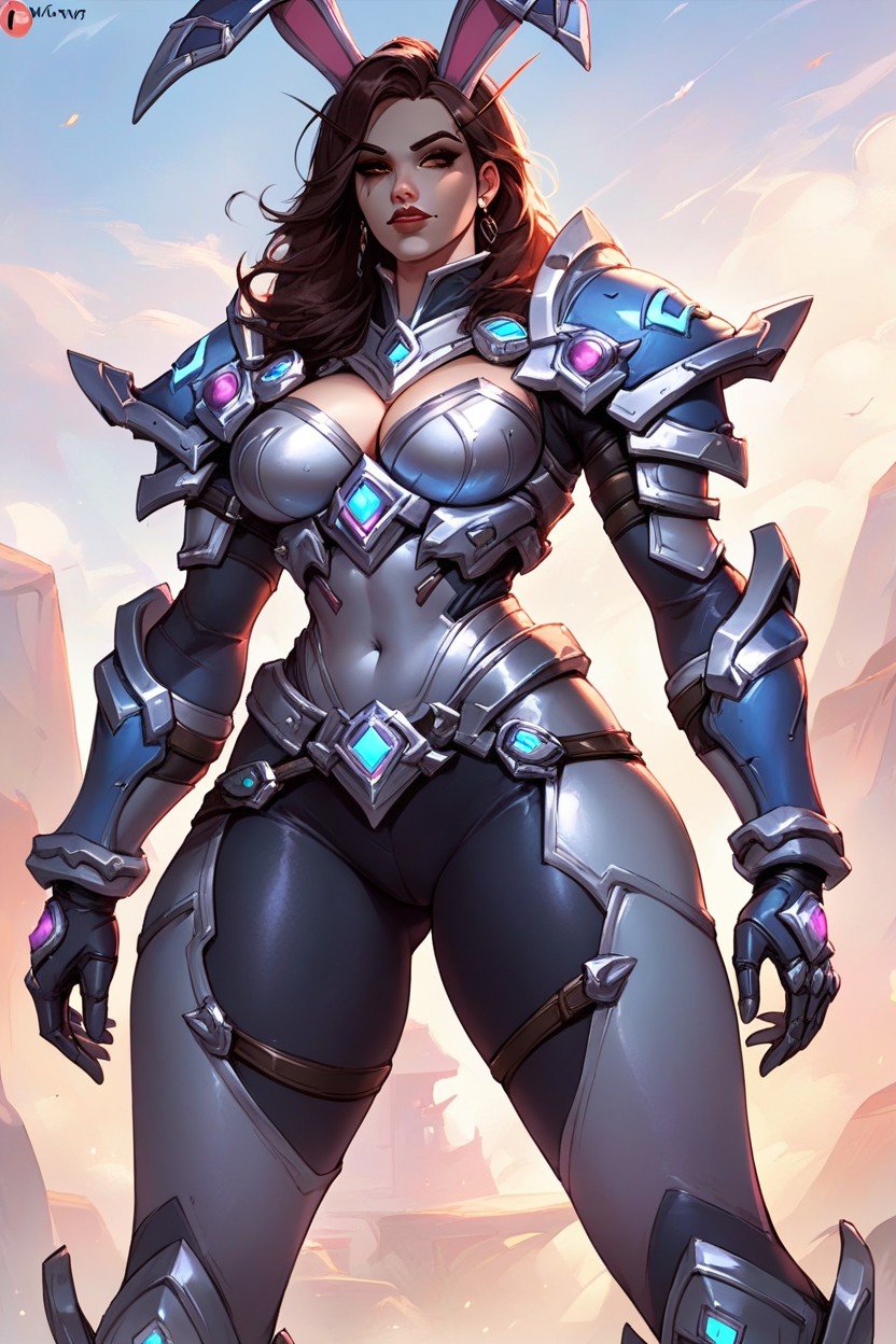 Brunette, Dva Character From Overwatch, Large Breast Hentai AI Porn