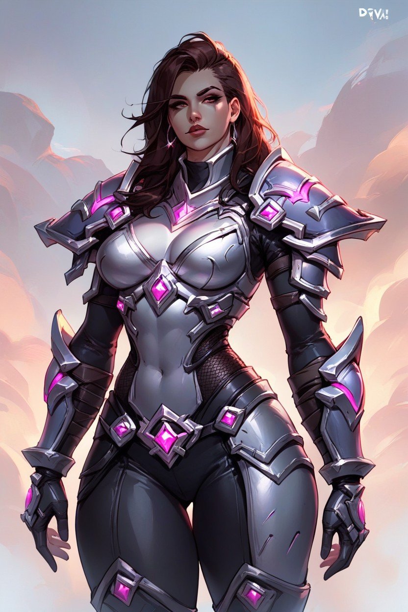 World Of Warcraft Style Armor, Black Under Clothes, Culo GrandePorno AI Hentai