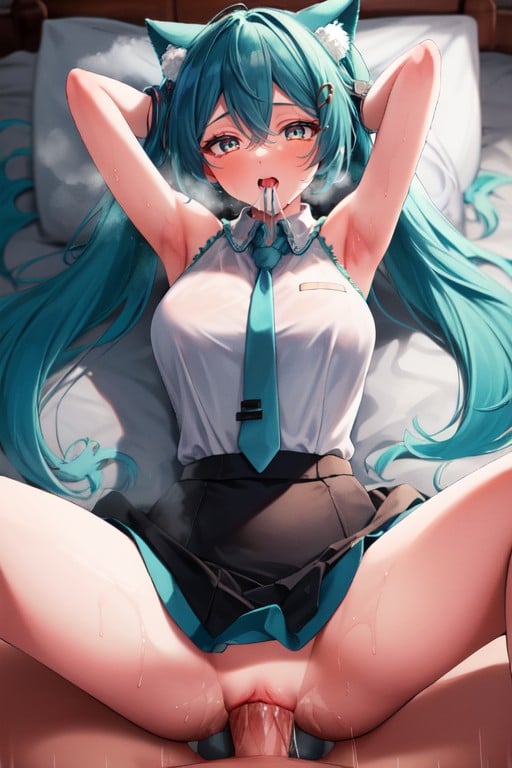 Hatsune Miku, Missionary, Cat Ears Hentai AI Porn