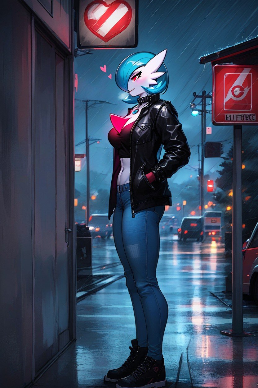 Jeans, Sfw, Bus StopPorno IA Furry