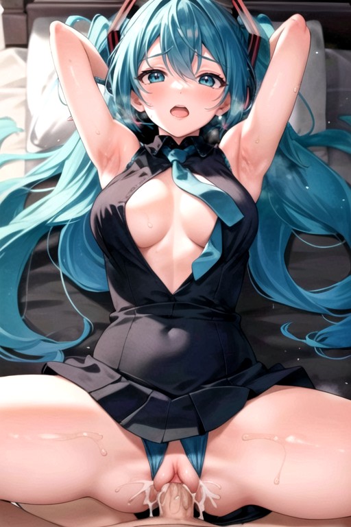 Hatsune Miku, Vêtements Ouverts, OrgasmePorno IA Hentai