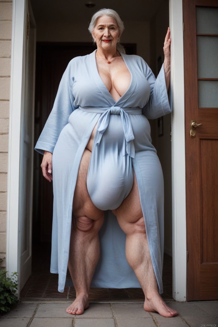 Ponytail, Satan Robe, Full Body Shemale AI Porn