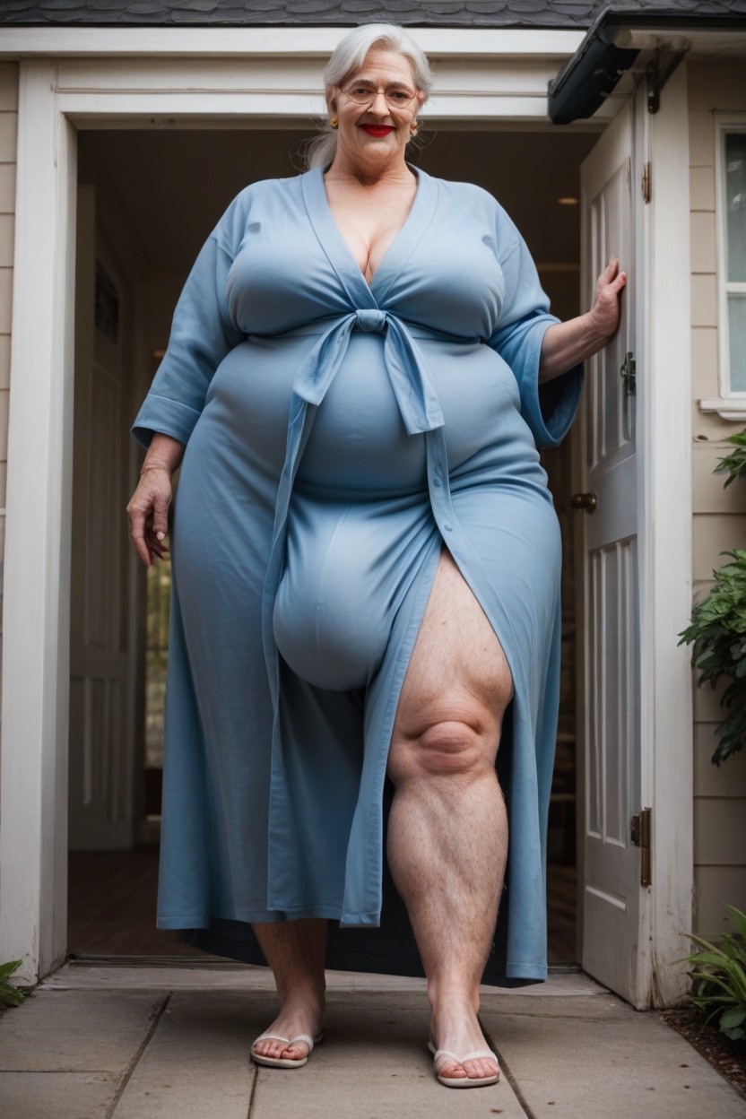 Huge Bulge Under Clothing, Bottom Up, Fat Shemale AI Porn