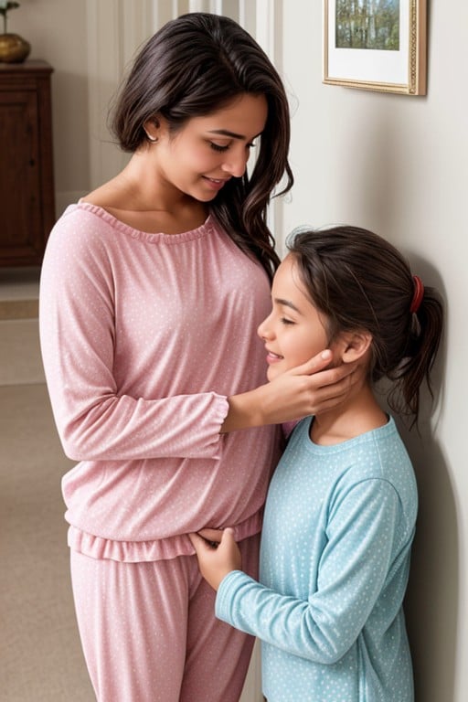 Pastel Colored Pajama Sets The Moms With, Reveals A Sense Of Familial Warmth And Creativity A Plush, Captured IAI黃片