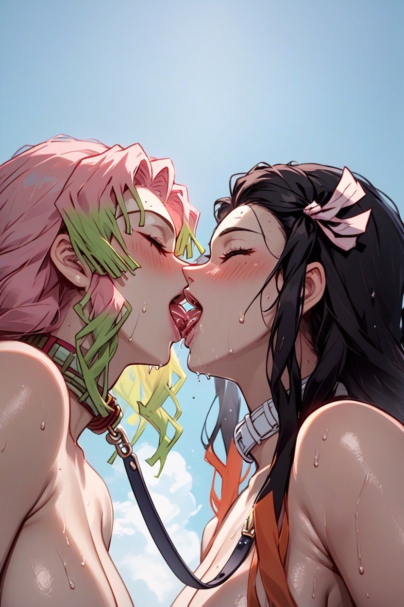 Blushing, Mitsuri Kanrojidemon Slayer Kimetsu No Yaiba, En SueurPorno IA Hentai