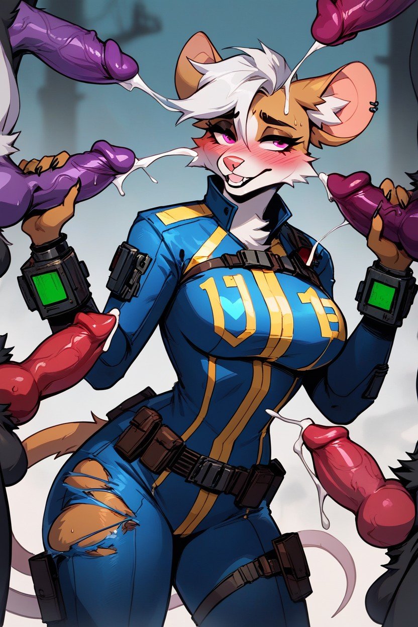 Souris, Fallout Vault Suit, Petit CulPorno IA Furry