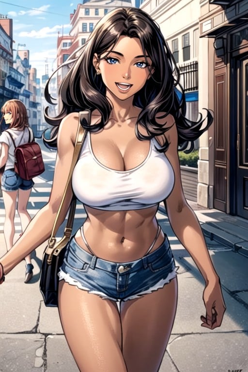 30+, Crop Top, Street AI Porn